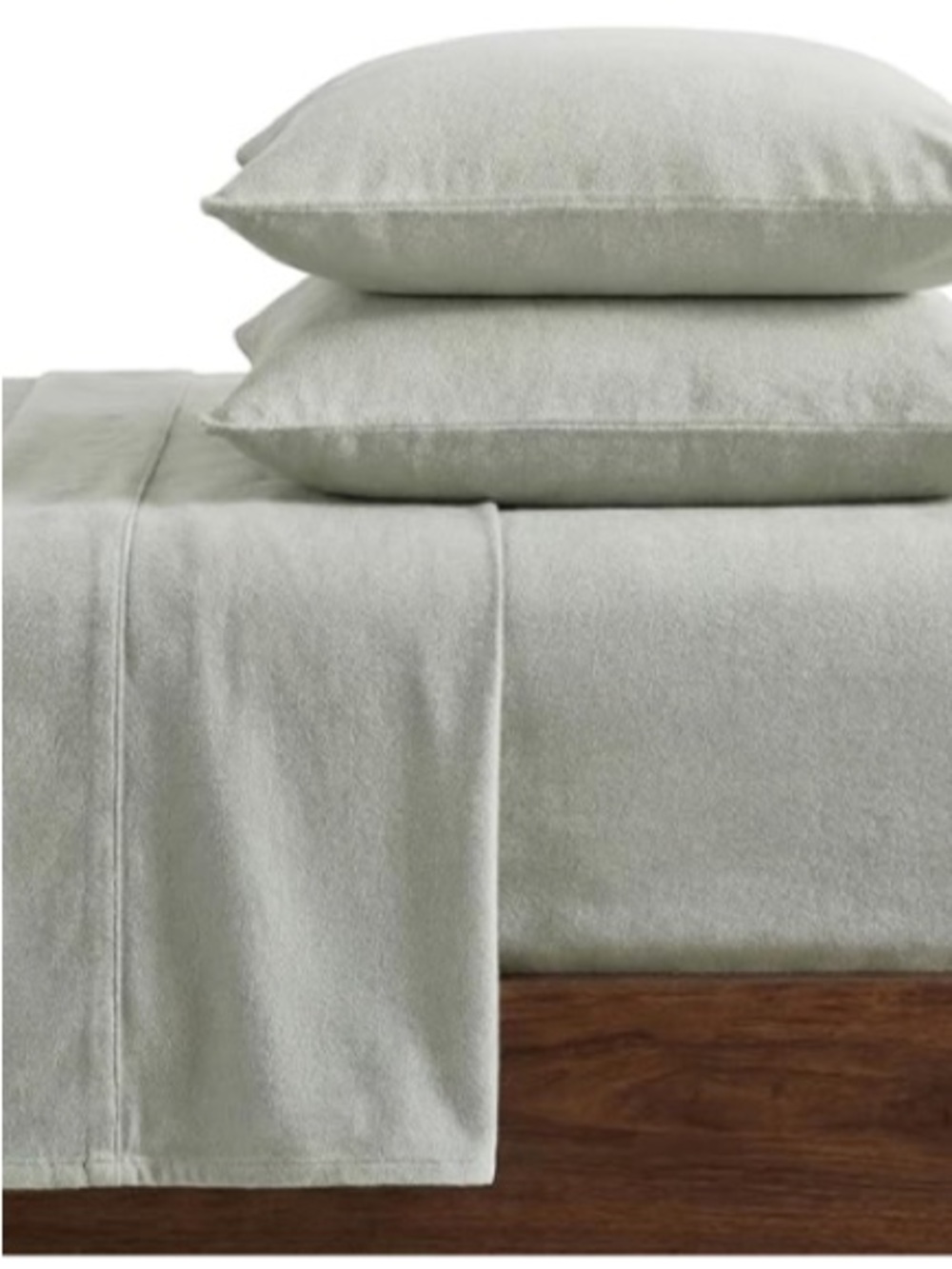 Eddie Bauer - Full Sheet Set 100% Cotton Flannel, Light Green, NWT
